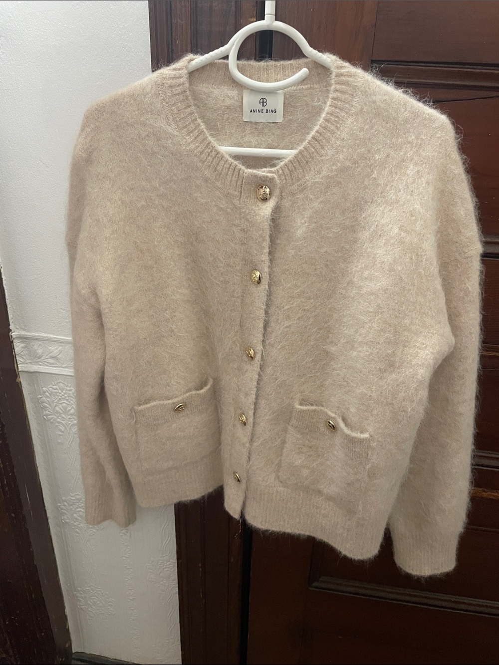 ANINE BING Bobbie Alpaca Blend Cardigan